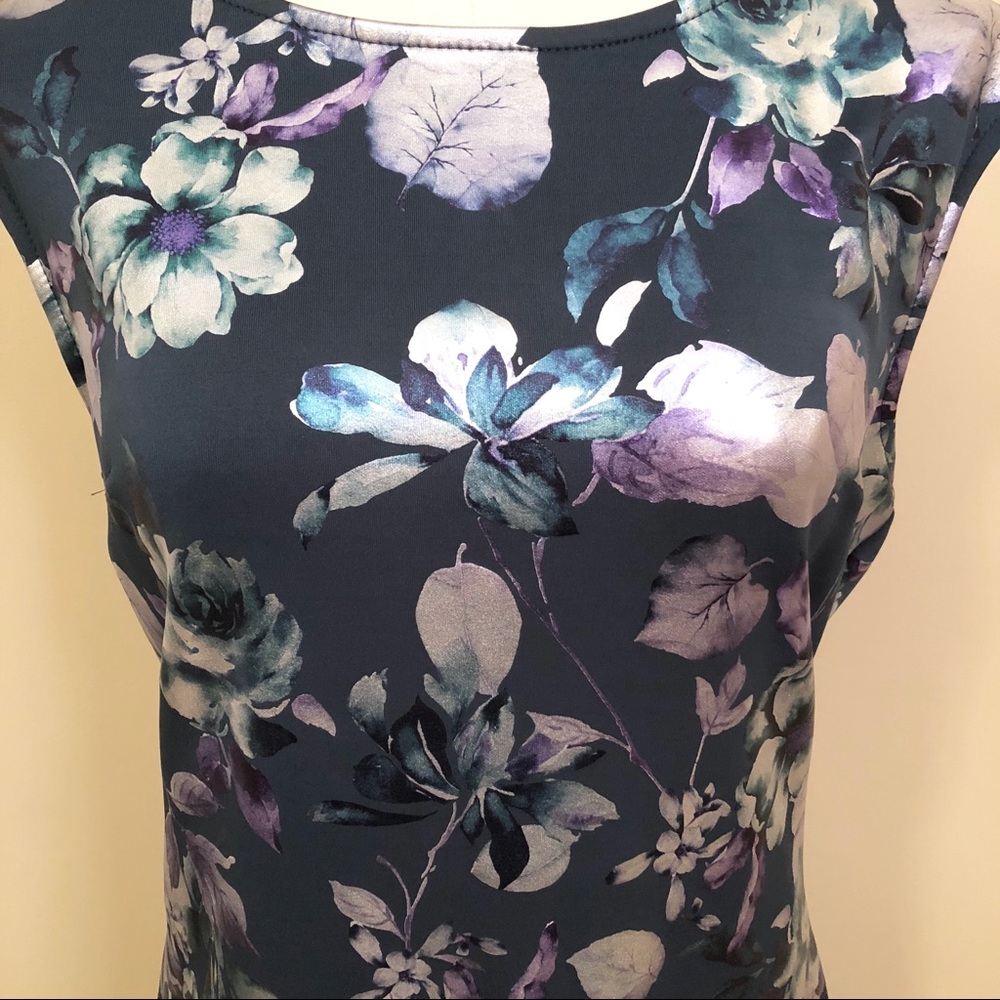 NWT New York & Company Metallic Floral Dress! - Picture 2 of 6